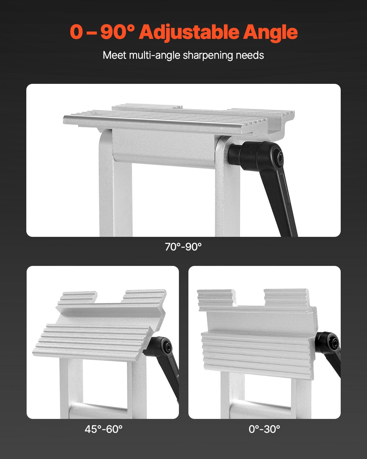 Bench Grinder Tool Rest, Adjustable Replacement Tool Rest Sharpening Jig for 6" or 8" Bench Grinder - with Flat Miter Slide for 0 - 2.5 inch Wide Blades and Chisels