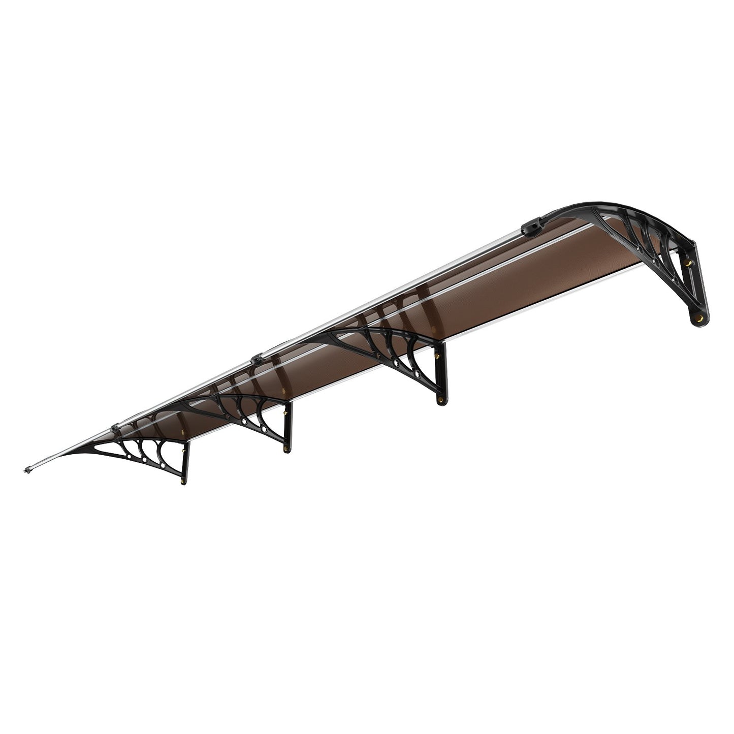 Fönsterdörr Markis 40" x 120", UPF 50+ Polykarbonat Entrédörr Utomhus Fönster Markis Exteriör, Ytterdörr Överhängsmarkis för sollucka, UV, Regn, Snöskydd, Ihålig duk