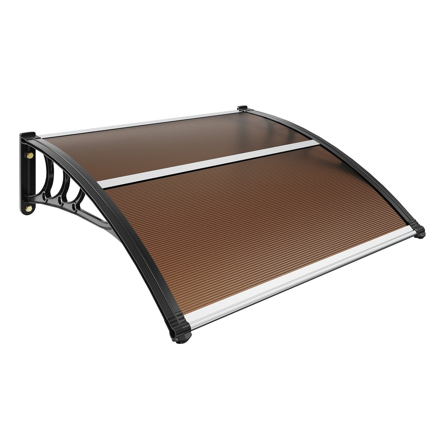 Fönster Dörr Markis Baldakin 40" x 40", UPF 50+ Polykarbonat Entrédörr Utomhus Fönster Markis Exteriör, Ytterdörr Överhängs Markis för sollucka, UV, Regn, Snöskydd, Ihålig duk