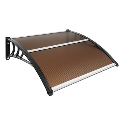 Fönster Dörr Markis Baldakin 40" x 40", UPF 50+ Polykarbonat Entrédörr Utomhus Fönster Markis Exteriör, Ytterdörr Överhängs Markis för sollucka, UV, Regn, Snöskydd, Ihålig duk