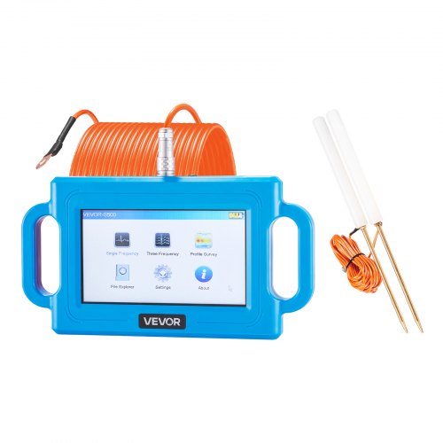 Underground Water Detector, Up to 1640ft (500m) Pro Underground Water Detection Locator, 7" Touchscreen Auto Mapping Well Detector Explorer with Multi-Frequency Measurement, 8GB Card, Carry Case