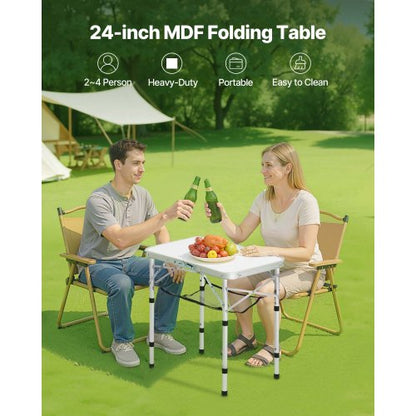 60cm Hopfällbart Bärbart Campingbord Aluminium Picknickbord Inomhus Utomhus |  EU