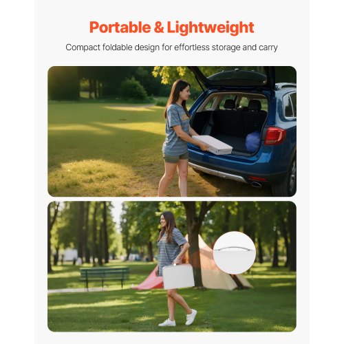 60cm Hopfällbart Bärbart Campingbord Aluminium Picknickbord Inomhus Utomhus |  EU