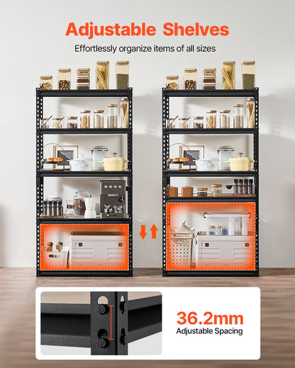 Storage Shelves 16" D x 32" W x 62.8" H 5-Tier Garage Storage Shelves