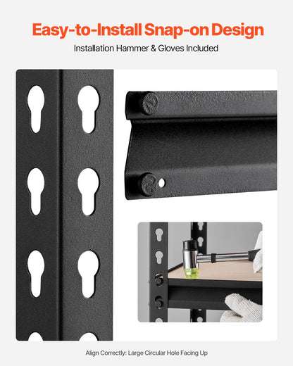 Storage Shelves 16" D x 32" W x 62.8" H 5-Tier Garage Storage Shelves