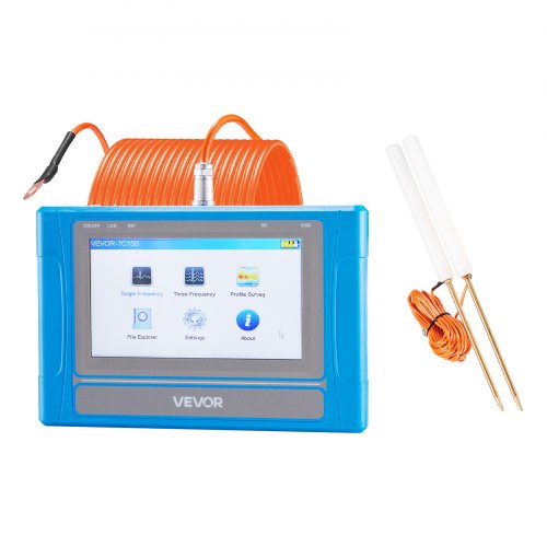 Underground Water Detector, Up to 492ft (150m) Pro Underground Water Detection Locator, 7" Touchscreen Auto Mapping Well Detector Explorer with Multi-Frequency Measurement, 8GB Card, Carry Case