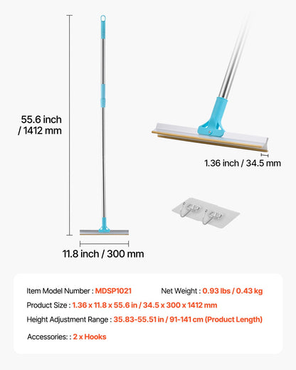 Pet Hair Carpet Rake, 35.83-55.51 in Adjustable Long Handle Pet Hair Removal Broom, Reusable Advanced Lint Remover Scraper Dog Cat Fur Cleaning, for Carpet Rugs Mats Couch Furniture Cat Tree