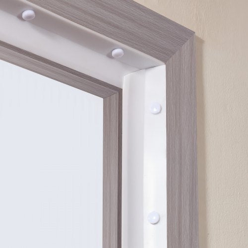 Garage Door Seal Top and Sides Seal Strip, 34 FT Universal Weather Stripping Replacement Soft and Hard Composite, Weatherproofing Garage Door TPE Seals with Adhesive Backed and Screws, White