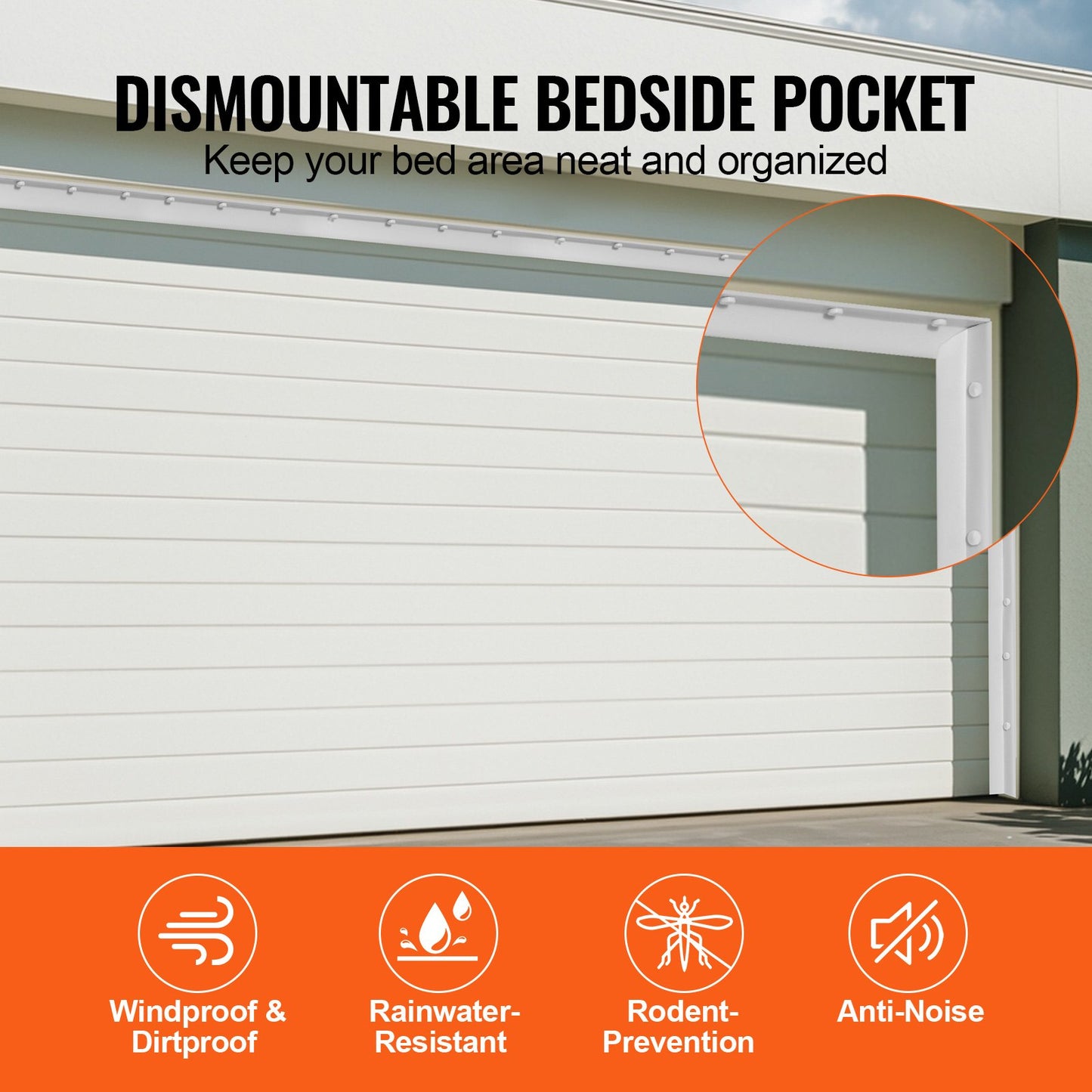 Dichtungsstreifen für Garagentor oben und an den Seiten, 34 Fuß, universeller Wetterschutz