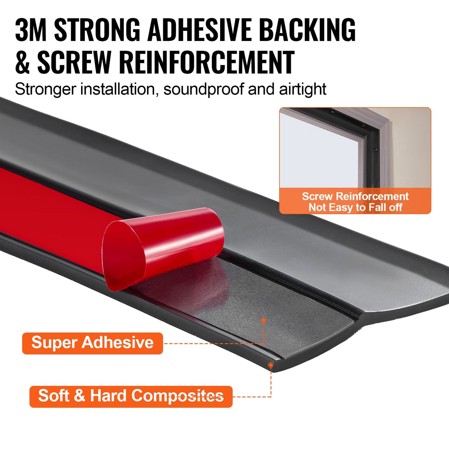 Dichtungsstreifen für Garagentore oben und an den Seiten, 20 Fuß, universeller Dichtungsstreifen