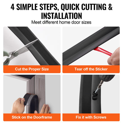 Dichtungsstreifen für Garagentore oben und an den Seiten, 20 Fuß, universeller Dichtungsstreifen