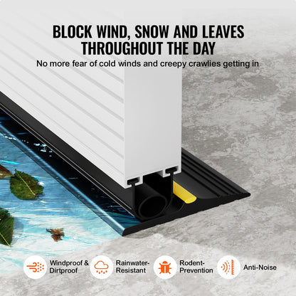 Garage Door Threshold and Bottom Seals Kit 20 FT Universal Waterproof PVC