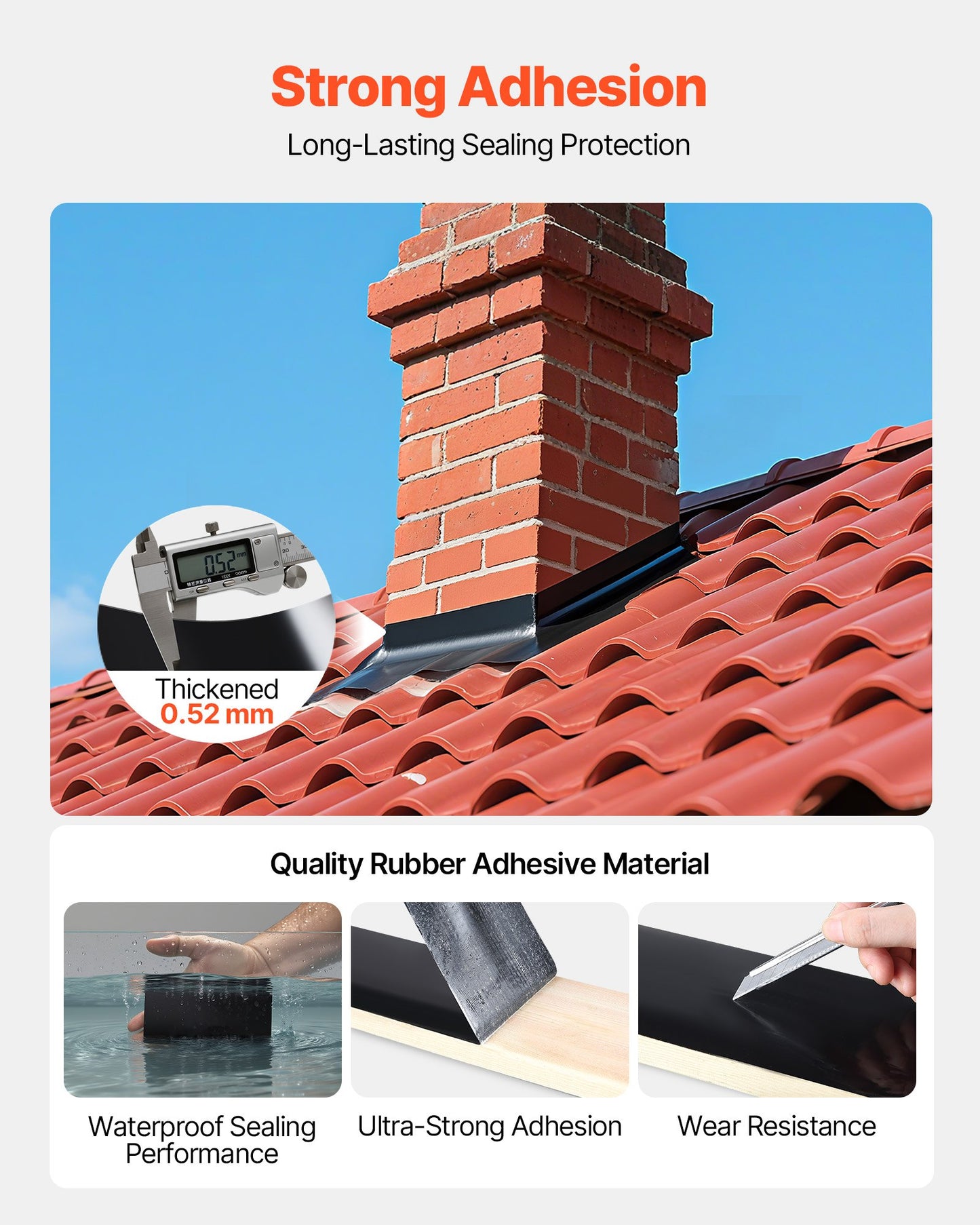 Waterproof Patch and Seal Tape, 4 inch x 10 ft, Pack of 2, Weather-Resistant Waterproof Tape for Leaks and Repairs, Peel and Stick Easy Indoor and Outdoor Use for Roof, Wall, and Pipe, Black