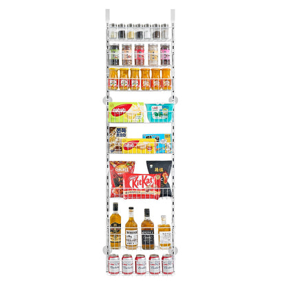 8-Tier Over the Door Pantry Organizer Hanging Storage Rack Adjustable