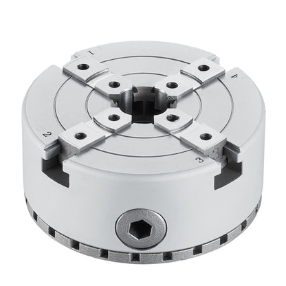 KP96 lathe chuck, 4-jaw 3.75" diameter, metal lathe chuck lathe machine accessories, self-centering tool, for lathes, precision machining, grinders, milling machines