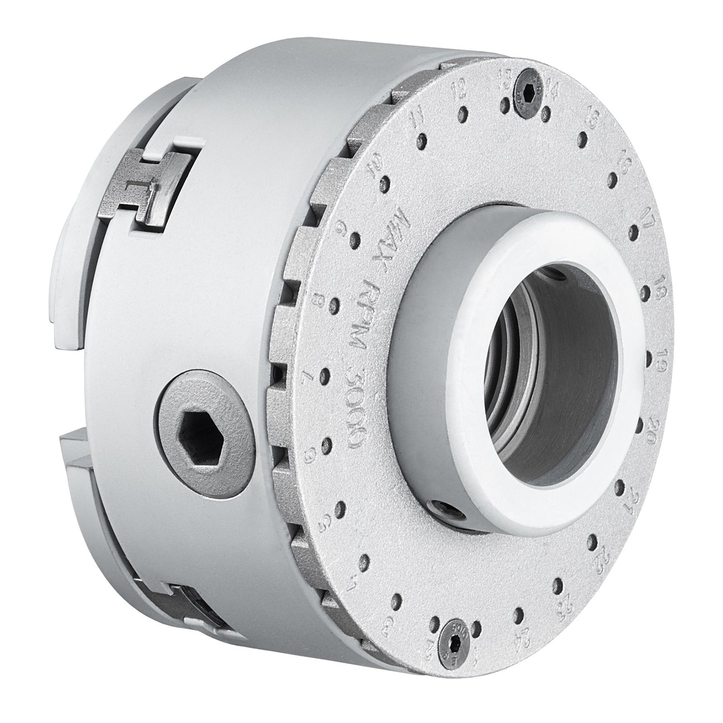 KP965 Drehfutter, 4-Backen 3,75" Durchmesser, Metall-Drehfutter Drehmaschinenzubehör mit 5 Backensätzen, selbstzentrierendes Werkzeug, für Präzisionsbearbeitung, Schleifmaschinen, Fräsmaschinen