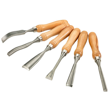 12-Piece Wood Lathe Chisel Set, 3.75" Blade, Woodworking & Carving Tools with Wooden Case for Furniture & Root Crafting