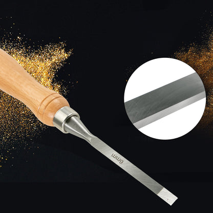 12-Piece Wood Lathe Chisel Set, 3.75" Blade, Woodworking & Carving Tools with Wooden Case for Furniture & Root Crafting