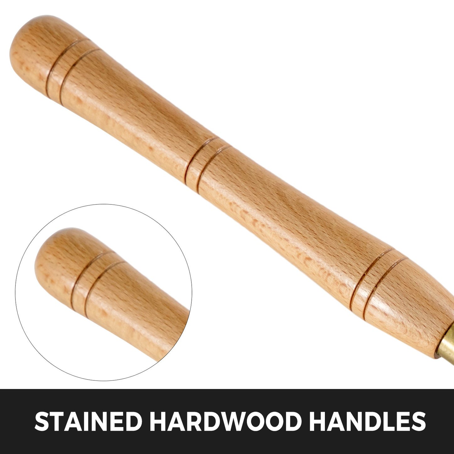 8 Piece Wood Lathe Chisel Set, HSS Steel Wood Carving & Cutting Tools for Hardwood, Includes Bonus Chisel & Wooden Storage Case