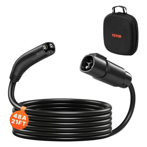 EV Charger Extension Cable for Tesla, 48Amp 21 ft Max 240V 11.52 kW with NACS Plug, EV Extension Cord for Level 1/2 Tesla Mobile/Wall Connector/Destination Charger, Model Y/X/3/S, Carrying Bag