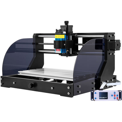Gravyrmaskin 300×180×45 mm CNC-router CNC 3018 Pro 15W lasergravör GRBL Control 3-axlig lasergraveringsmaskin, med offlinekontroll, för snidning av plast, akryl, PVC, trä
