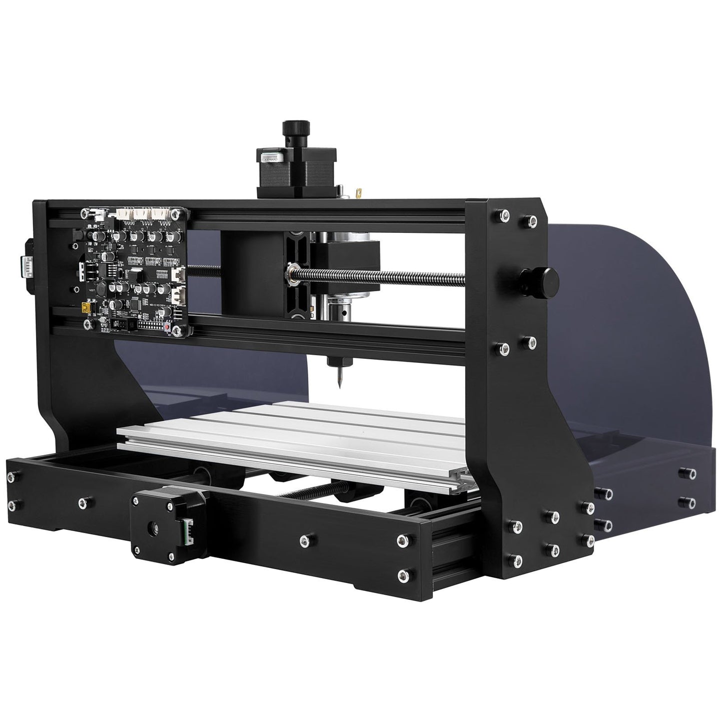 Gravyrmaskin 300×180×45 mm CNC-router CNC 3018 Pro 15W lasergravör GRBL Control 3-axlig lasergraveringsmaskin, med offlinekontroll, för snidning av plast, akryl, PVC, trä