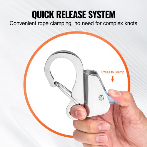 Bootsankerhaken Edelstahl Knotenloses Ankersystem mit Schnellverschluss | EU