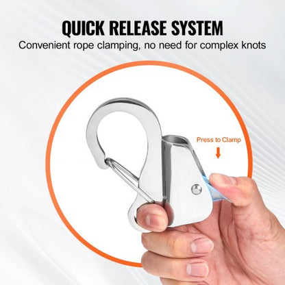 Bootsankerhaken Edelstahl Knotenloses Ankersystem mit Schnellverschluss | EU