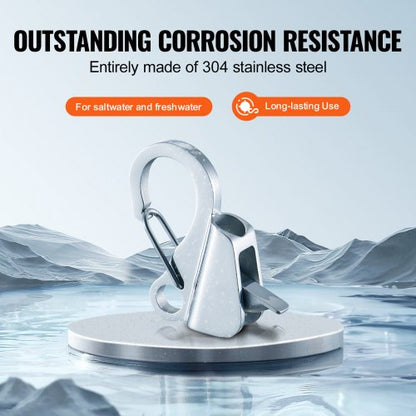 Bootsankerhaken Edelstahl Knotenloses Ankersystem mit Schnellverschluss | EU