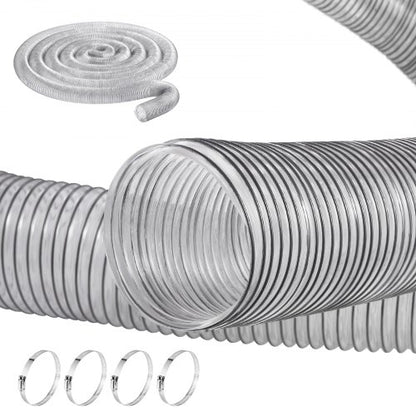 4'' x 50' Dust Collection Hose Thickened PVC Flexible Clear Hose