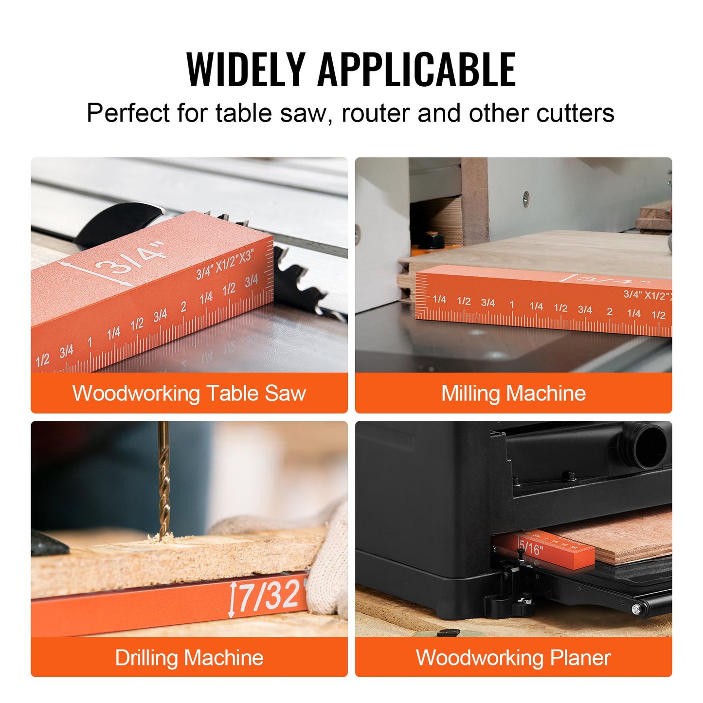 Setup Blocks Woodworking Height Gauge Set 16PCS Precision Setup Bars