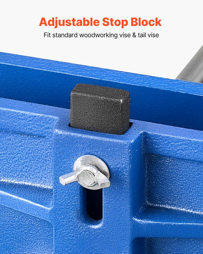 Woodworking Vise, 7 Inch Jaw Width, Quick Release Wood Bench Vise, 8 Inch Max Jaw Opening, Heavy-duty Cast Iron Construction, Workbench Vice with Adjustable Front Stop, for Woodworking Drilling