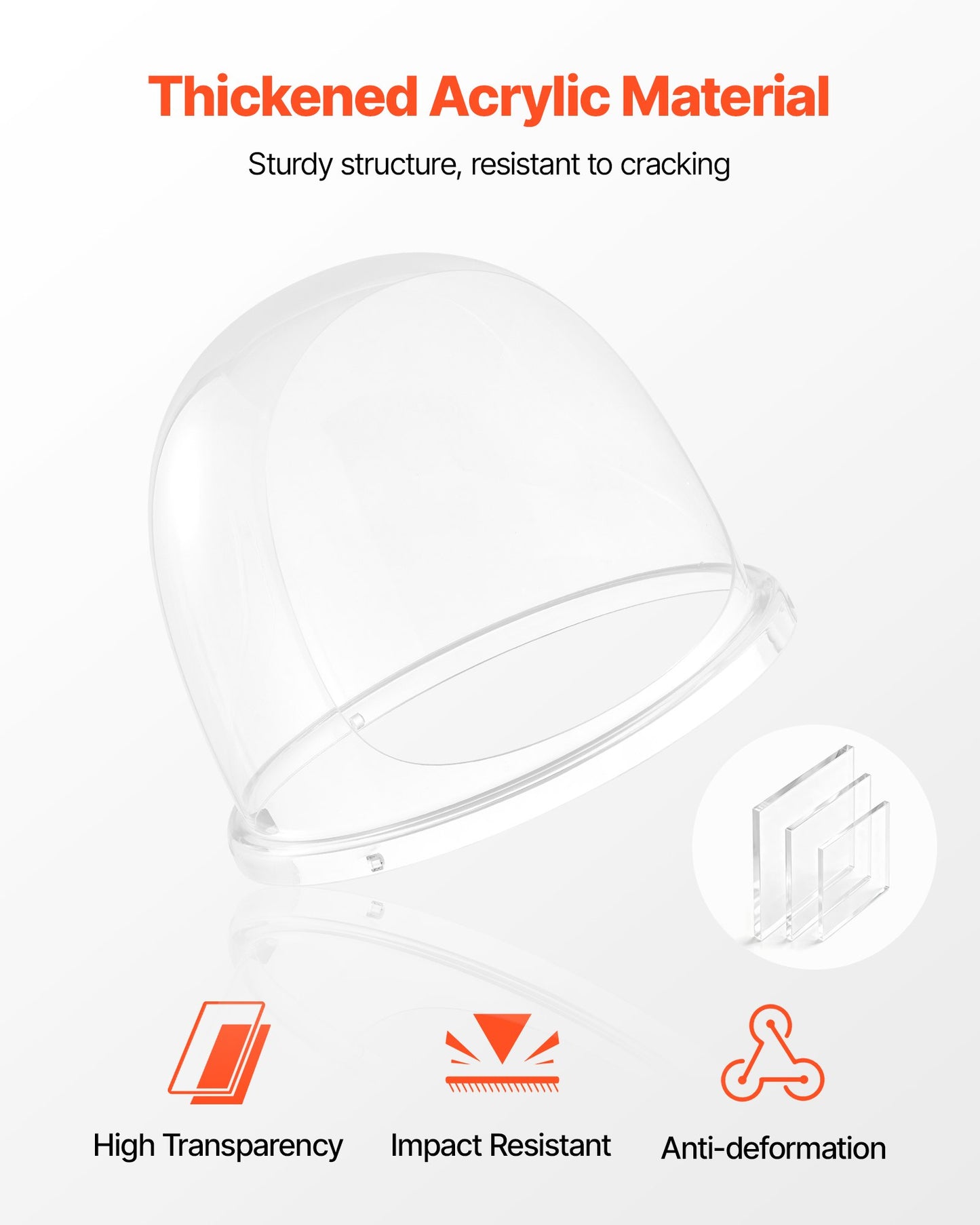 Cotton Candy Machine Cover, Transparent Acrylic Dome Bubble Shield, Cotton Candy Machine Bubble Shield Compatible with 15inch Cottons Candies Machines Bowl for Party, Shops, Bottom Groove Design