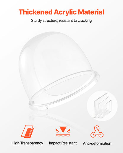 Cotton Candy Machine Cover, Transparent Acrylic Dome Bubble Shield, Cotton Candy Machine Bubble Shield Compatible with 15inch Cottons Candies Machines Bowl for Party, Shops, Bottom Groove Design