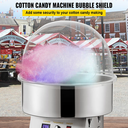 Sockervaddsmaskin 20,5" Diameter Candy Floss Lock för Candy Floss Maker Machine 52 cm Dome Shield Lock för kommersiell Candyfloss Machine