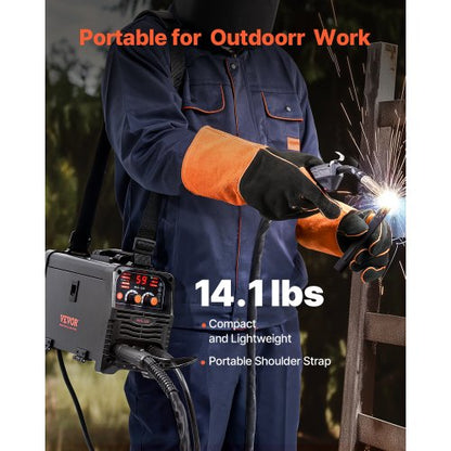 MIG-Schweißgerät 130 Ampere MIG-Schweißgerät 3-in-1 Flussmittelkern MIG/Elektrode/Lift-TIG | EU