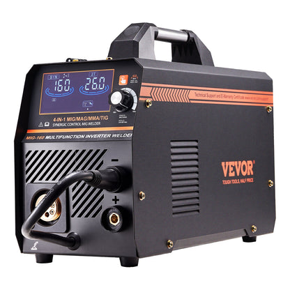 MIG-Schweißgerät 160A Schweißgerät 4-in-1 Gas/Flux Core MIG/Stick/Lift TIG
