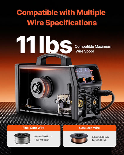 MIG-Schweißgerät 200A Schweißgerät 4-in-1 Gas MIG/Flux Core MIG/Stick/Lift TIG
