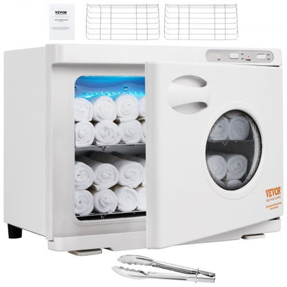 Hot Towel Warmer，23L Large Capacity Spa Hot Towel Warmers with See Through Window, 2 Stainless Steel Racks, Holds up 50-60 Towels, 2-in-1 All-round Heating for Facials, SPA, Massage, Salon
