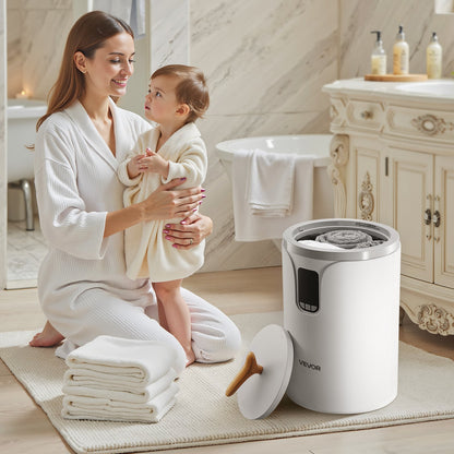 Towel Warmers for Bathroom, Towel Warmer Bucket with 24H Delay Timer & Child Lock & Auto Shut Off for Spa Fits up to 3 Oversized Bath Towels, Blankets, Clothes, Bathrobes, PJ's and More