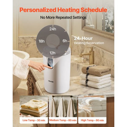 20-Liter-Handtuchwärmer mit LED-Anzeige, Timer und Sicherheitsverriegelung für Temperatureinstellung | EU