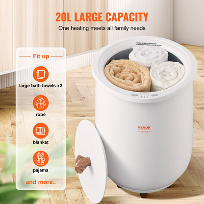 Handdukstorkare 20L Stora handdukstorkar för badrum med LED-ljus