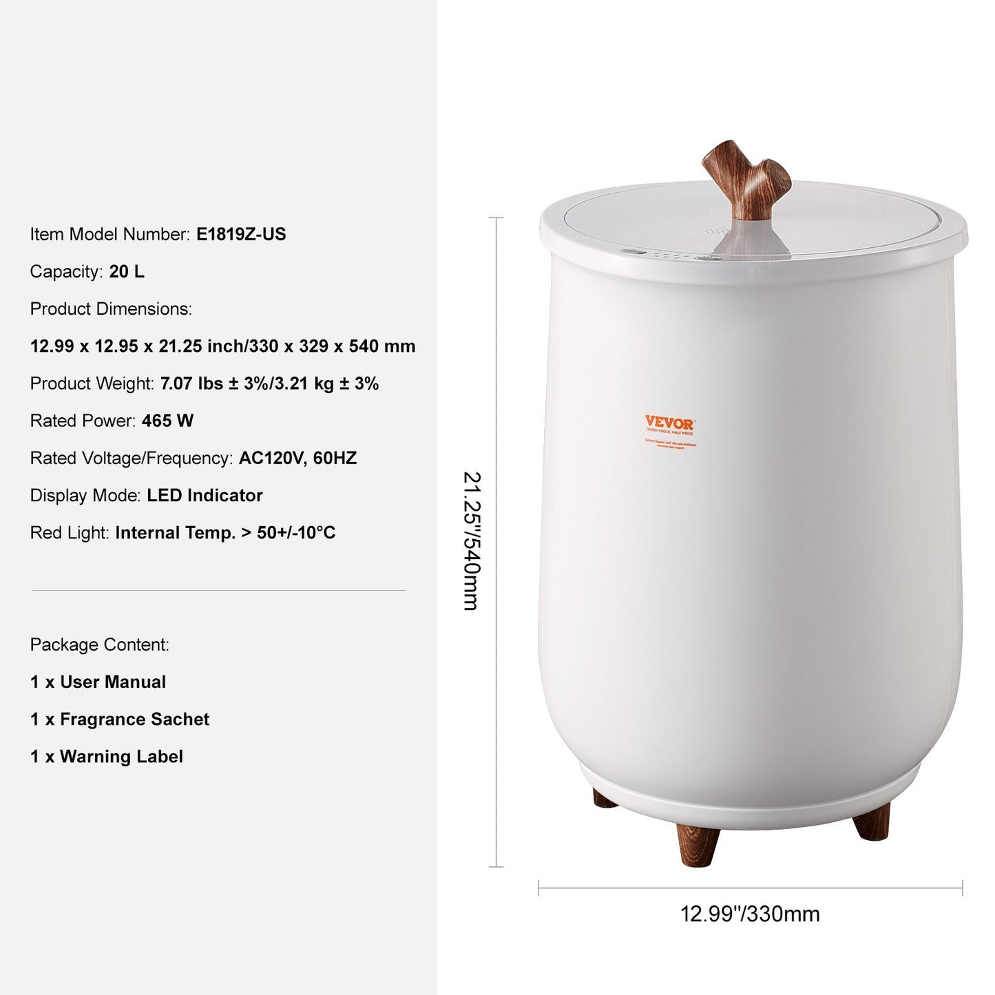 Handdukstorkare 20L Stora handdukstorkar för badrum med LED-ljus