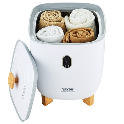 Handtuchtrockner, 25 l, mit LED-Anzeige, Bodenheizung, Säulen, Timer, Weiß