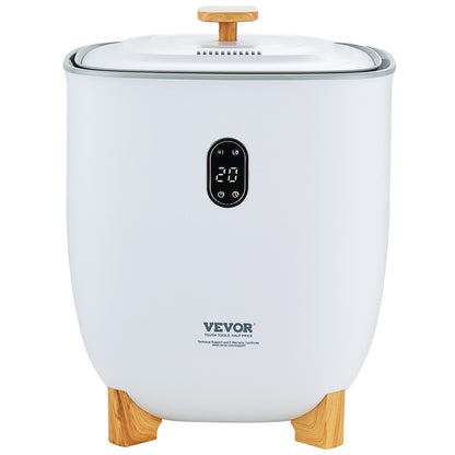 Handtuchtrockner, 25 l, mit LED-Anzeige, Bodenheizung, Säulen, Timer, Weiß