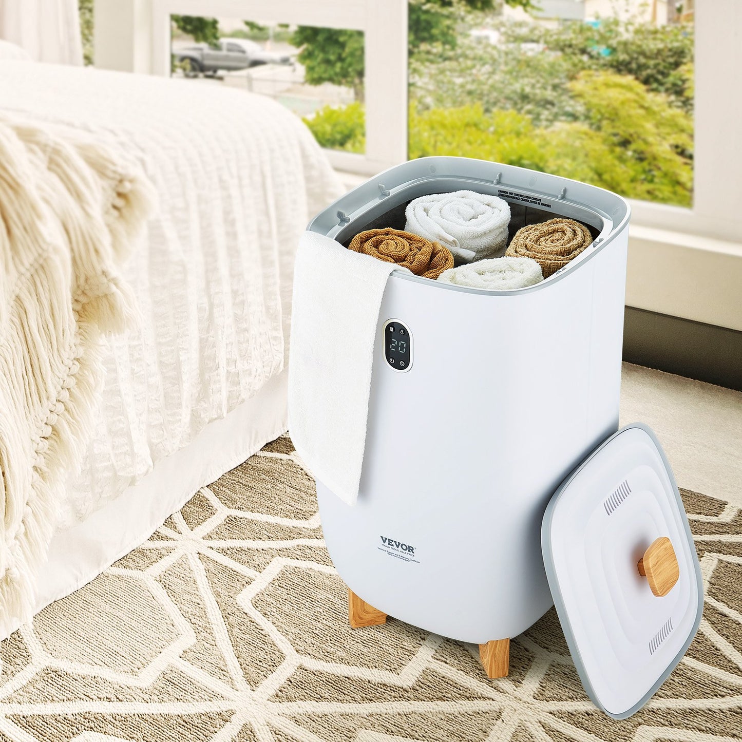 Towel Warmers for Bathroom, 35 L Towel Warmer Bucket, Towel Dryer with Auto Shut Off for Spa Fits up to 6 Oversized Bath Towels, Blankets, Clothes, Bathrobes, PJ's and More