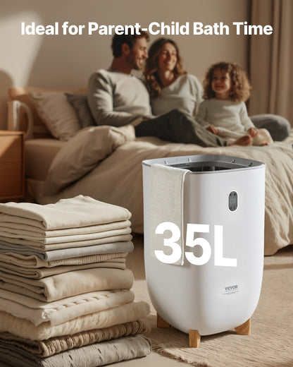 Towel Warmers for Bathroom, 35 L Towel Warmer Bucket, Towel Dryer with Auto Shut Off for Spa Fits up to 6 Oversized Bath Towels, Blankets, Clothes, Bathrobes, PJ's and More