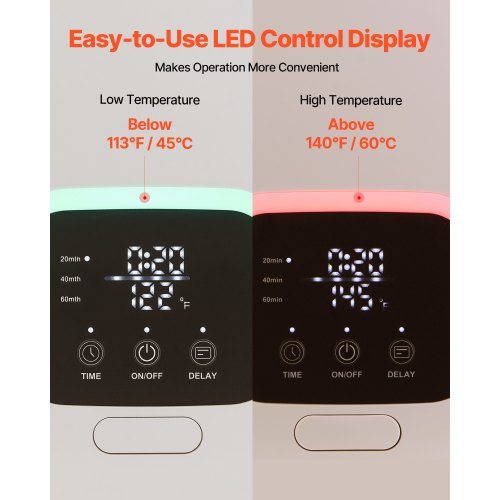 20L Handtuchtrocknereimer mit LED-Anzeige 4 Haken und Sicherheitsverschluss weiß | EU