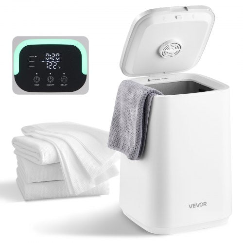 20L handdukstorkshink med LED-display 4 krokar och säkerhetslås vit |  EU