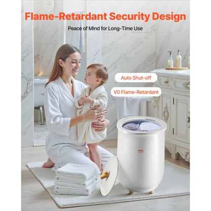 20L Handtuchwärmereimer mit LED-Licht, Timer und Temperatureinstellung, grau | EU